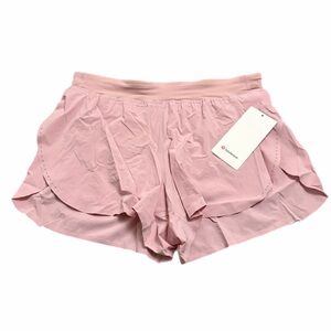 NWT Lululemon Fast and Free High-Rise Classic-Fit Split Short 3" (Pink Haze) L